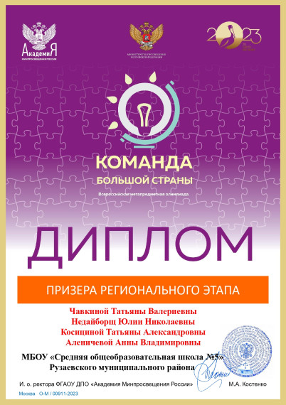 Команда большой страны.